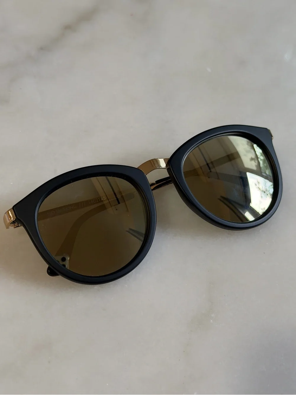 Le Specs no smirking matte black-gold Sunglasses